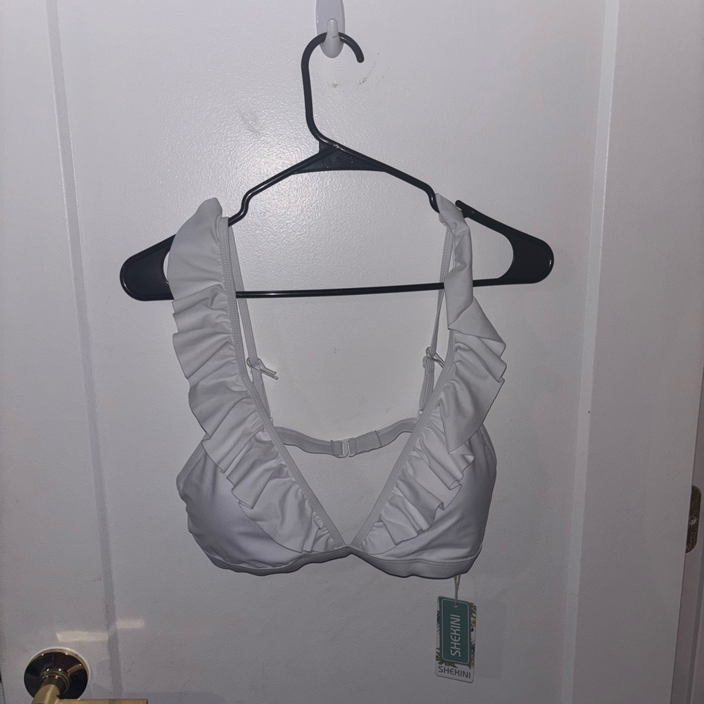 White Ruffled Bikini